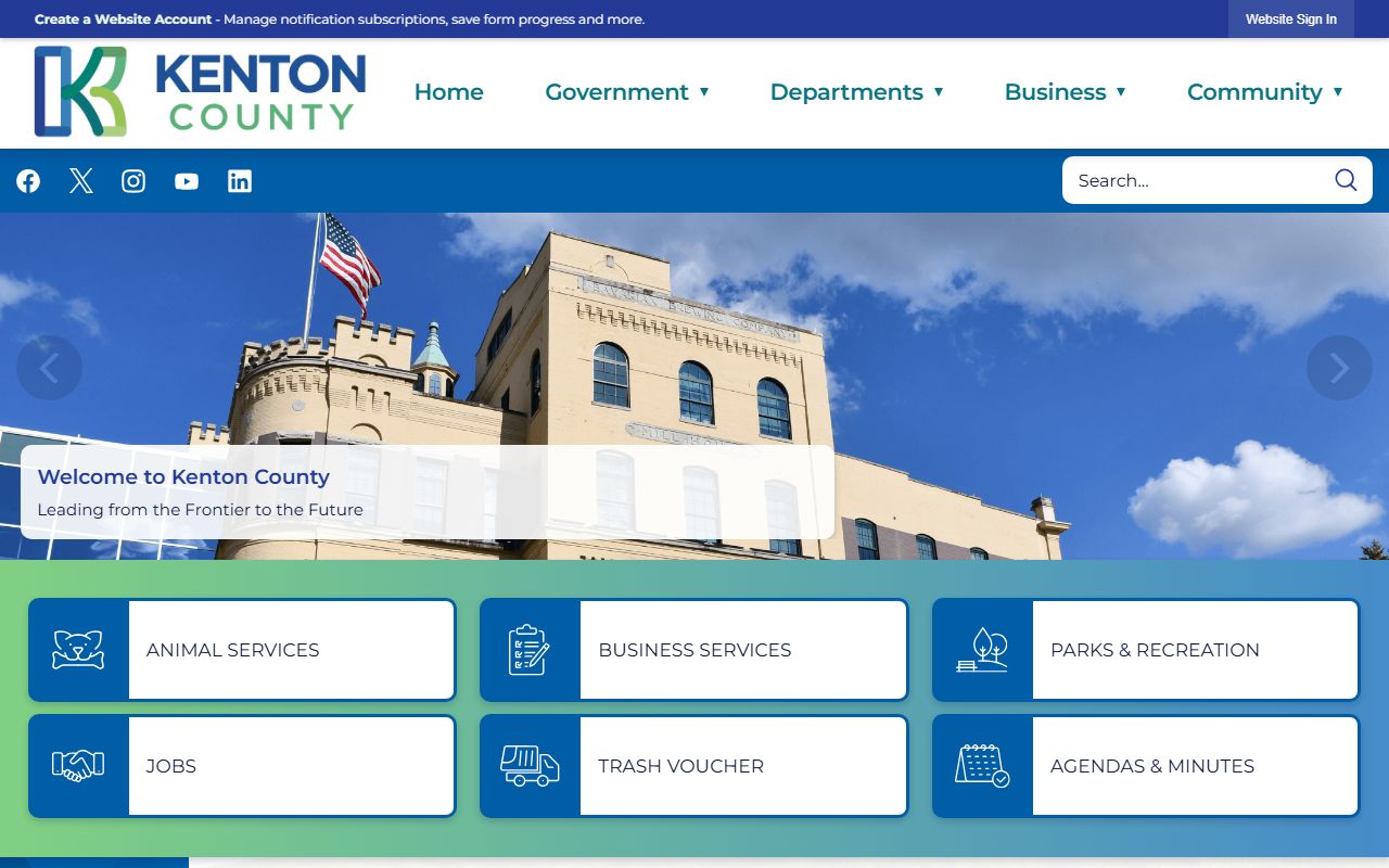 Kentucky Court of Justice homepage for Covington traffic records