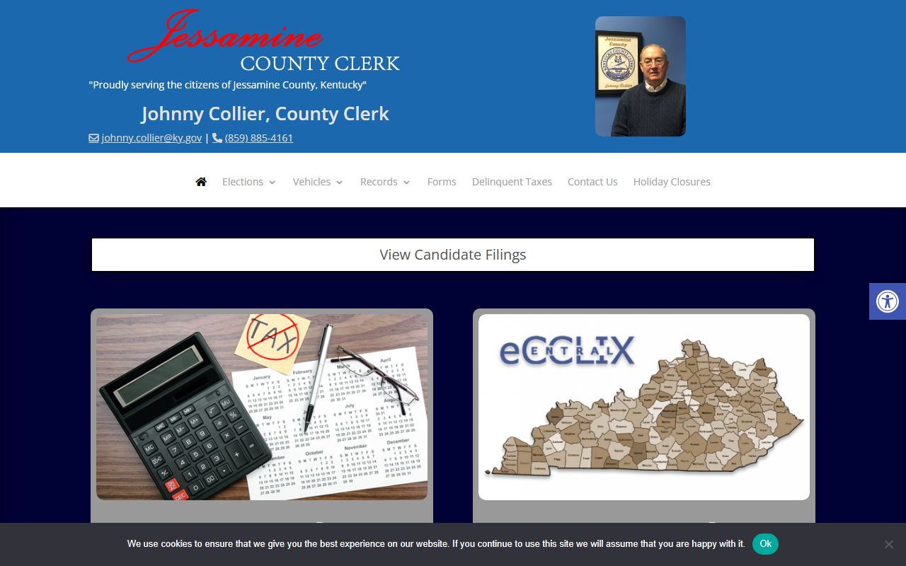 Jessamine County Circuit Clerk office serving Nicholasville traffic ticket records