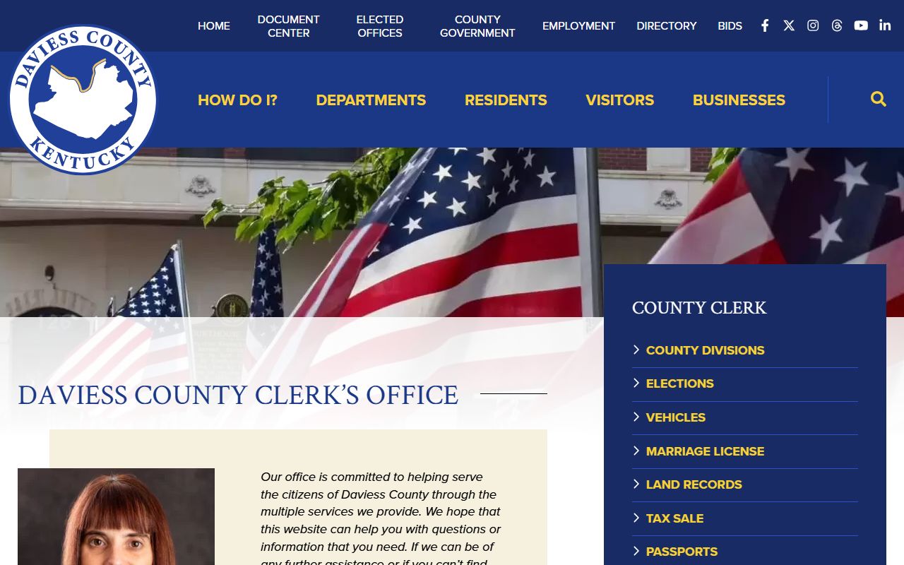 Daviess County Circuit Clerk page for Owensboro traffic ticket records