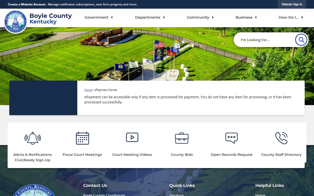 Boyle County ePayment portal for traffic ticket payments