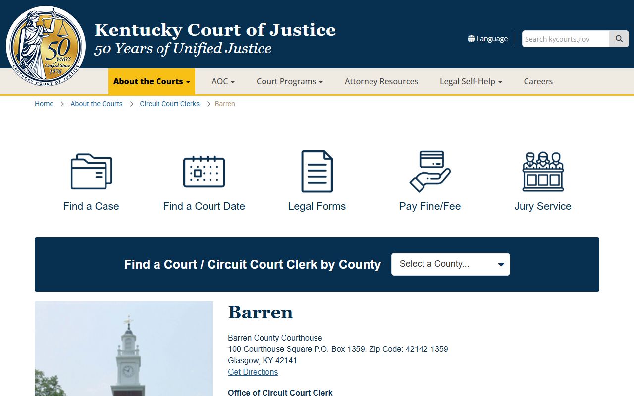 Barren County Kentucky government information and services