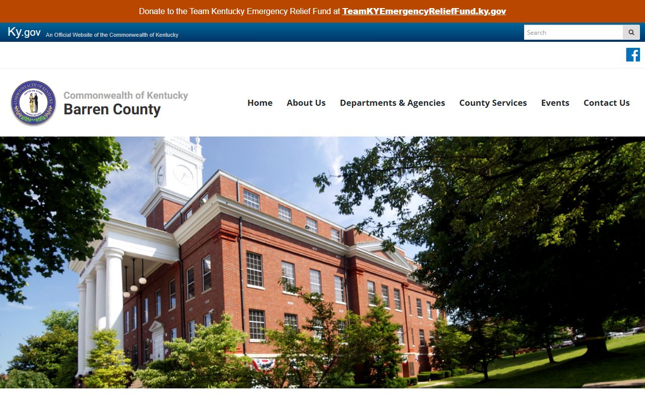 Barren County Kentucky official website homepage