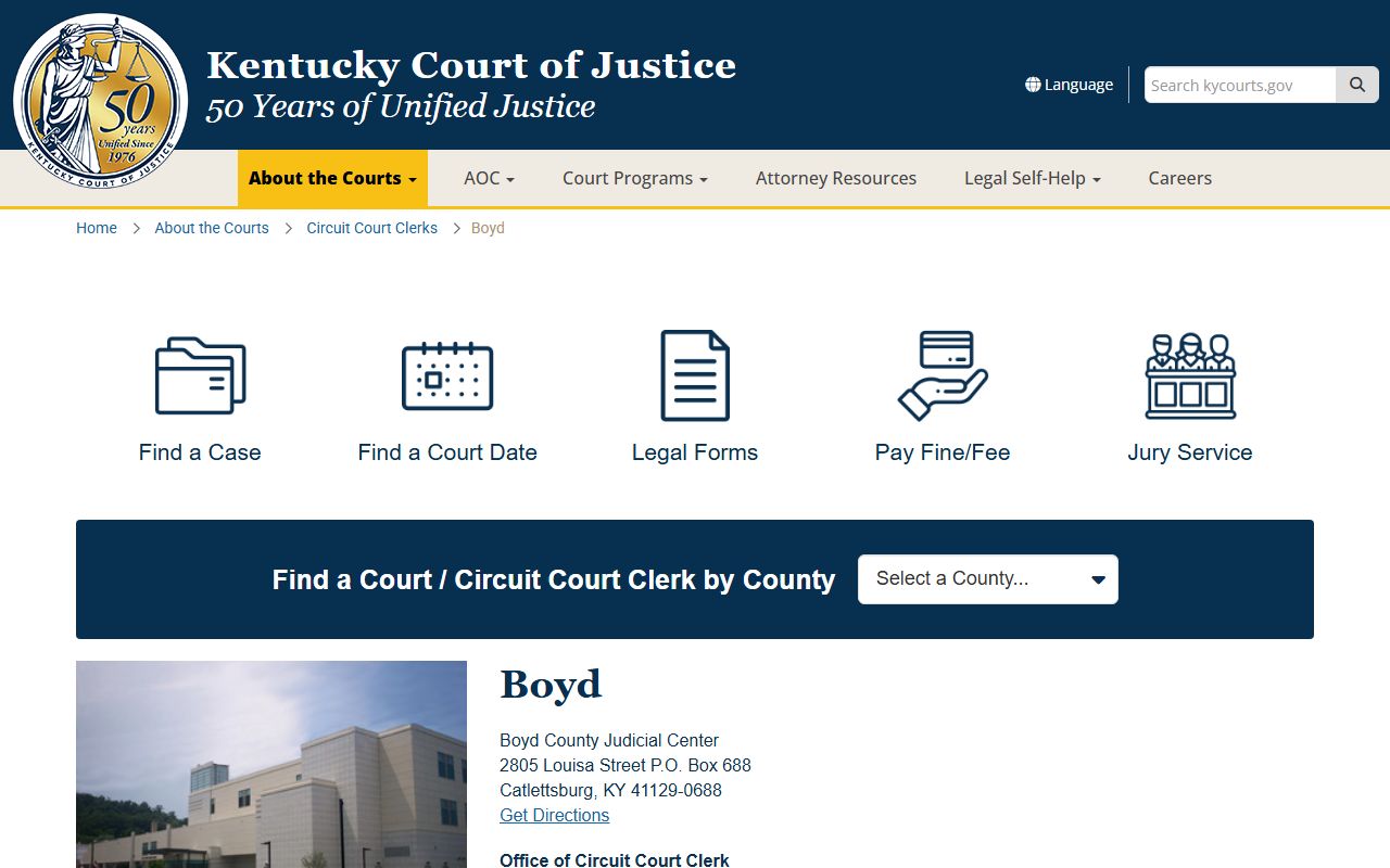 Boyd County Kentucky government information and services