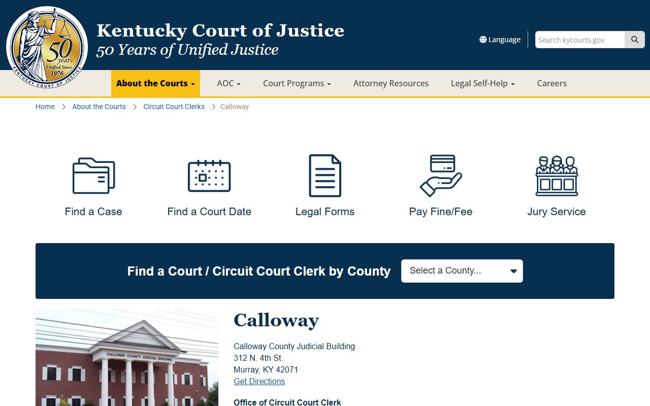 Calloway County Kentucky government information and services