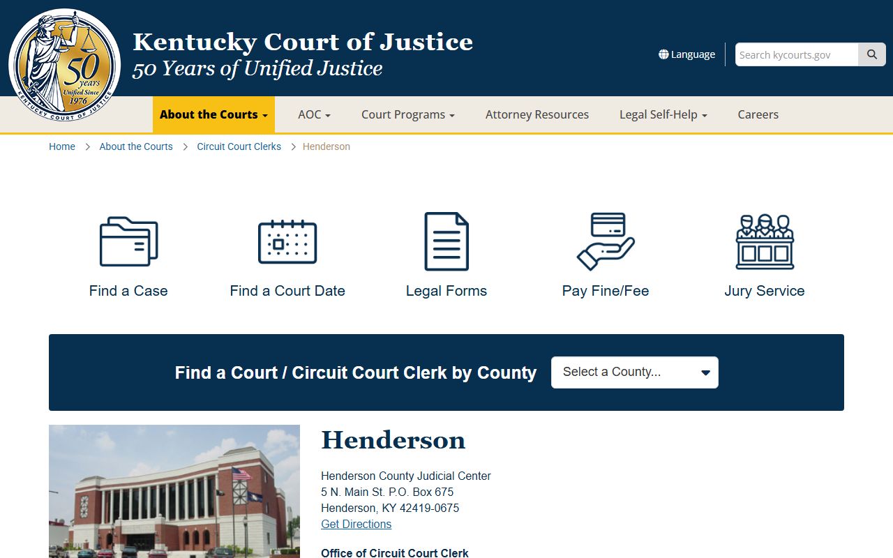 Henderson County Kentucky government information and services