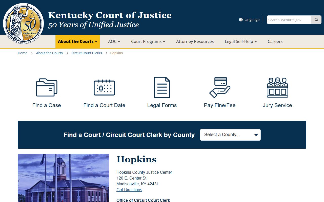 Hopkins County Kentucky government information and services